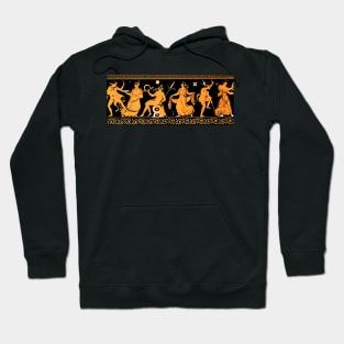 Bacchanalia Greek Vase Attic Red figure Hoodie